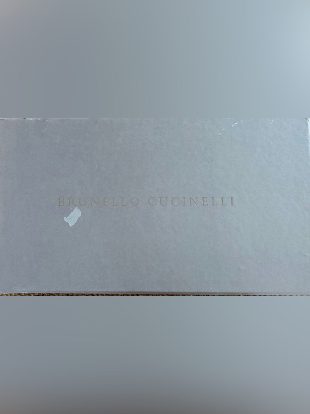 Brunello Cucinelli Gray Box with Subtle Gold Logo